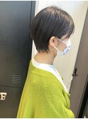 【シアーグレー暗め×ショートボブ】