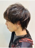 無造作マッシュメンズショート☆マットカラーナチュラル