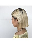 切りっぱなし×ブロンド
