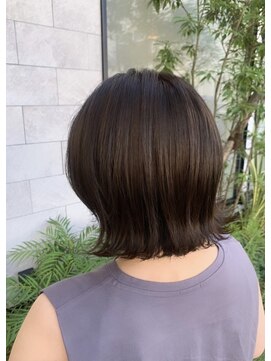 テラスヘアヴィラ 新潟駅南(TERRACEhairVilla) 【艶髪】ダークアッシュくびれボブ