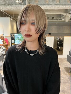 カフ(CAF) CAF松本/ウルフカット/デザインカラー/大阪/心斎橋