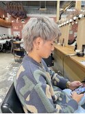 ケアブリーチホワイトベージュマッシュウルフカットツイスパ眉毛