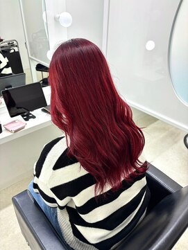 ジーナ 札幌(Zina) 髪質改善＊ビビットレッド＊フェミニンロング＊美髪【Zina札幌】