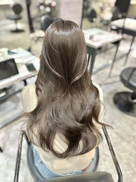 アクション 心斎橋店(ACTION) ブリーチ無しオリーブグレージュ　透明感カラー　レイヤーカット