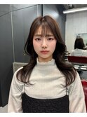 レイヤーカット 韓国ヘア 20代 ロング