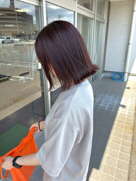 メグル(MEGURU,) 外ハネボブ/レッドブラウン