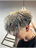 縦落ちツイスト/ホワイトメッシュ/ツイストスパイラルパーマ