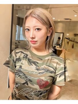 ロンドブルーム 天神大名店(Lond Bloom) イメチェンショート外ハネボブ美髪ブルーブラック暗めカラー