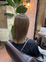 ロッソバイアルター 鎌取(ROSSO by aL-ter)&nbsp;【ハイライト/くびれヘア/アプリコットオレンジ】千葉香奈