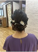 結婚式、参列者、ヘアセット