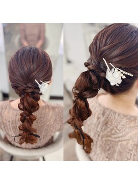 W’d BELL品川駅前店 ヘアセット/ヘアメイク/ヘアアレンジ/着付け専門店 編みおろし