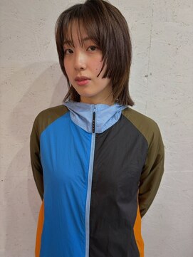 簡単スタイリング顔周りカット切りっぱなしミディアムヘア