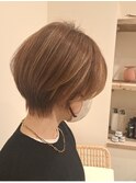 丸みショート/白髪ぼかしハイライト/40代/50代/60代/金沢八景