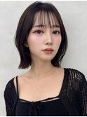 茗荷谷レイヤーカット韓国ダブルカラー顔周り前髪カットボブ