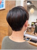 ナチュラルマッシュショート｜クセ毛×アイロン仕上げ