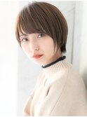 ひし形ショートボブ/40代50代に人気大人可愛い丸みショート