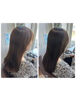 コルテ 倉敷西坂店(CoRte.)&nbsp;【before/after】髪質改善でうねり広がり改善◎艶々秋カラー
