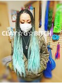 【BRAIDS】仙台 グラデーションBRAIDSロング 編み込み 特殊hair