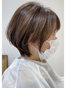 シャンプー ひろせ店(SHAMPOO) 大人かわいい小顔丸みのあるショートボブ 20代30代