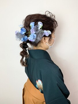 キャラ 池袋本店(CHARA) 卒業式ヘア・袴ヘア・ヘアアレンジ・タマネギヘア【キャラ池袋】
