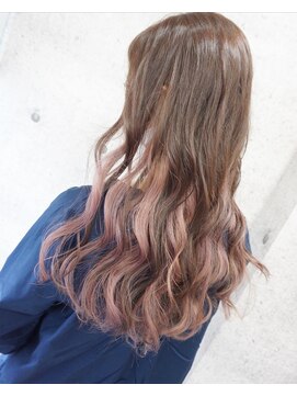 ヘアテリア リュウ 大塚(hair teria ryu) ピンクベージュインナーカラー