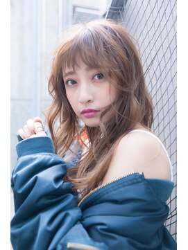 オースティン 流山おおたかの森(AUSTIN) 大人かわいい前髪セシルカットココアブラウンフリンジウェーブ