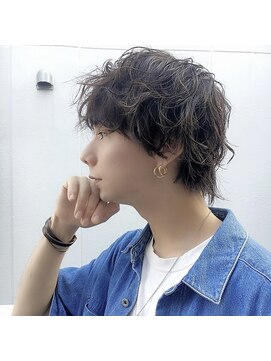 エストアール フクオカ 福岡博多店(est-r. Fukuoka) ショートウルフ×ニュアンスパーマ