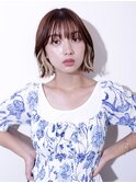 大人かわいい外ハネボブセクションカラーペールベージュ1004
