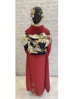 ドゥーク(dowku) 華やか水引き花飾りヘアセット成人式着付け大人可愛い編み込み