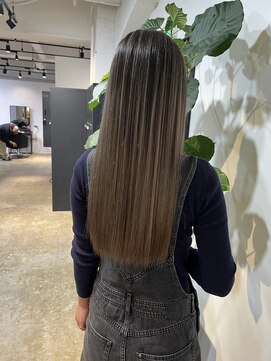 メリー オオサカ(Merly Osaka) 明るすぎないオシャレ!中明度バレイヤージュ_dark greige_