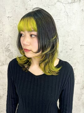 ルーツアイリー 心斎橋(ROOTS IRIE) 大人可愛い/フェザーカラー/マニパニ/ハイトーン/ネオンイエロー