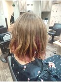 ベージュインナーピンク