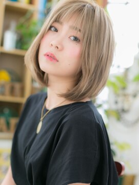 カバーヘア イヴ 戸頭店(COVER HAIR EVE) 外国人風インナーハイライト前下がりミニボブc5戸頭10代20代30代