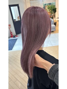 ユニ バイ マグ 長野店(Uni.by Mag) 透明感カラー★ダブルカラーブリーチピンクベージュ