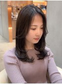 ■  前髪カタログアンブレラカラーこなれミディウェーブパーマ