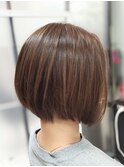 30代40代50代60代　透明感カラー　ショートボブ　白髪染めぼかし