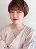 Say.黒髪ボブルフネビージュ小顔ワンレン丸みショートレイヤー