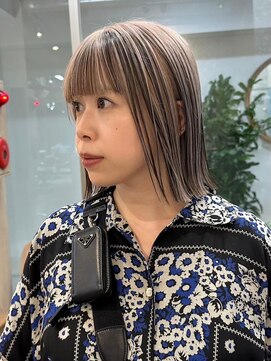 サンク 原宿 表参道(cinq) フェイスフレーミングインナーカラーイヤリングカラーハイライト