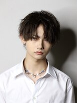メンズカット リア(Men’s cut riah) センターパートツイストスパイラルパーマ刈り上げメンズパーマ
