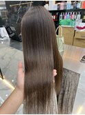 ココアブラウン/髪質改善/艶髪ストレート/韓国風/ブリーチなし