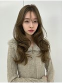イメチェン 2wayバング 韓国ヘア ロングレイヤー 小顔 前髪
