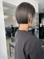 ケンジ 横浜(KENJE)&nbsp;ミニボブ/地下風/オリーブグレージュ髪質改善ストレート縮毛矯正