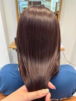 ユニ バイ マグ 長野店(Uni.by Mag) 髪質改善カラーツヤ髪ラベンダーベージュミディアムレイヤー