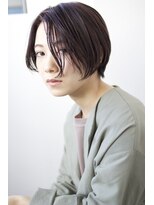アコロン(acoron) 小顔カット_エッジショート_アッシュカラー 【新宿】