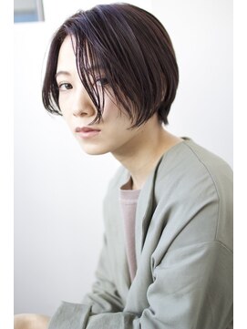アコロン(acoron) 小顔カット_エッジショート_アッシュカラー 【新宿】