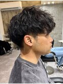 波巻きスパイラルパーマツイストパーママッシュメンズパーマ