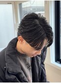 センターパート×ニュアンスパーマ