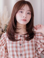 カバーヘア ブリス 川口(COVER HAIR bliss)&nbsp;ブリーチなしモカブラウンツーウェイバングシャギーカット20代a