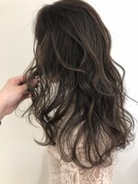 外国人風かきあげヘアー