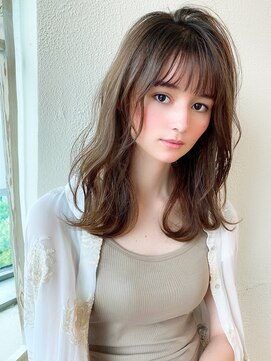 アフロート エル 錦糸町(AFLOAT L) 大人かわいい/フェザーバング/カーキグレージュ/